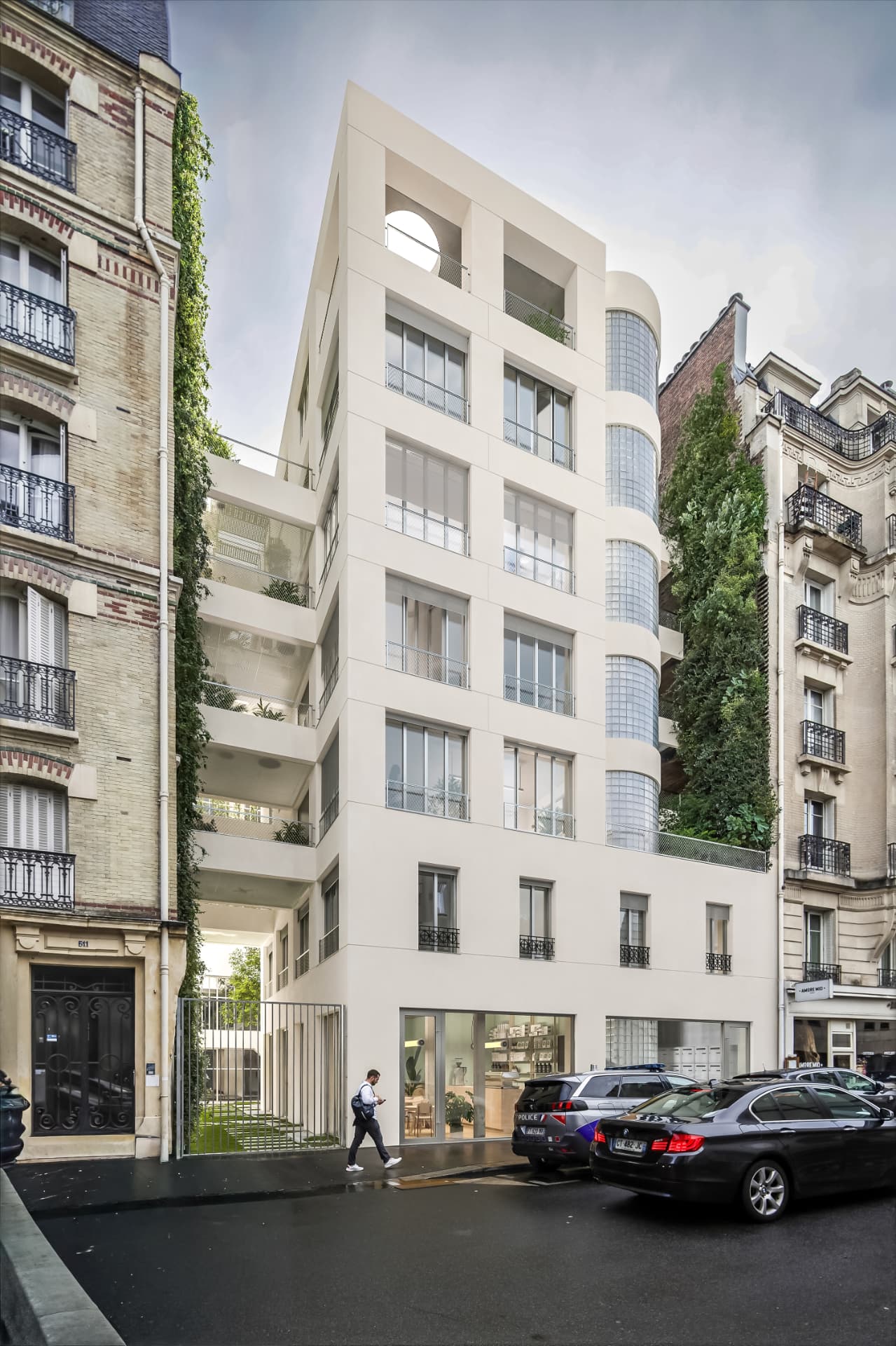 Immeuble d'habitation à terrasses végétalisées